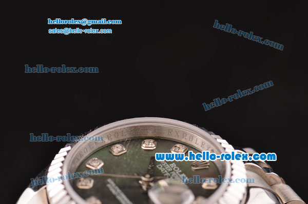 Rolex Datejust Lady 2813 Automatic Steel Case withStianless Steel Strap and Grey MOP Dial ETA Coating - Click Image to Close